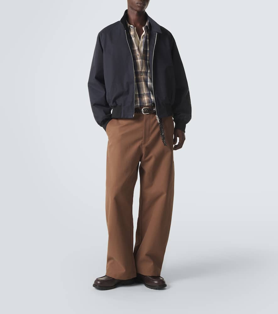 Over cotton-blend bomber jacket
