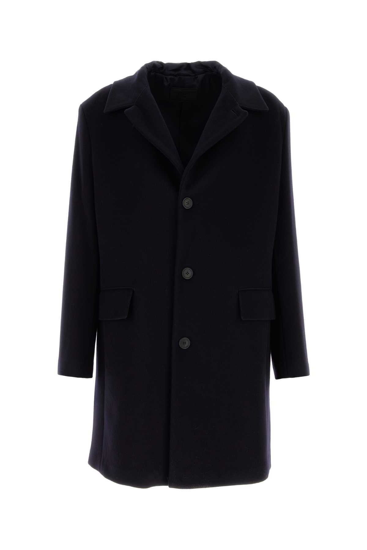 Wool Blend Coat — Navy