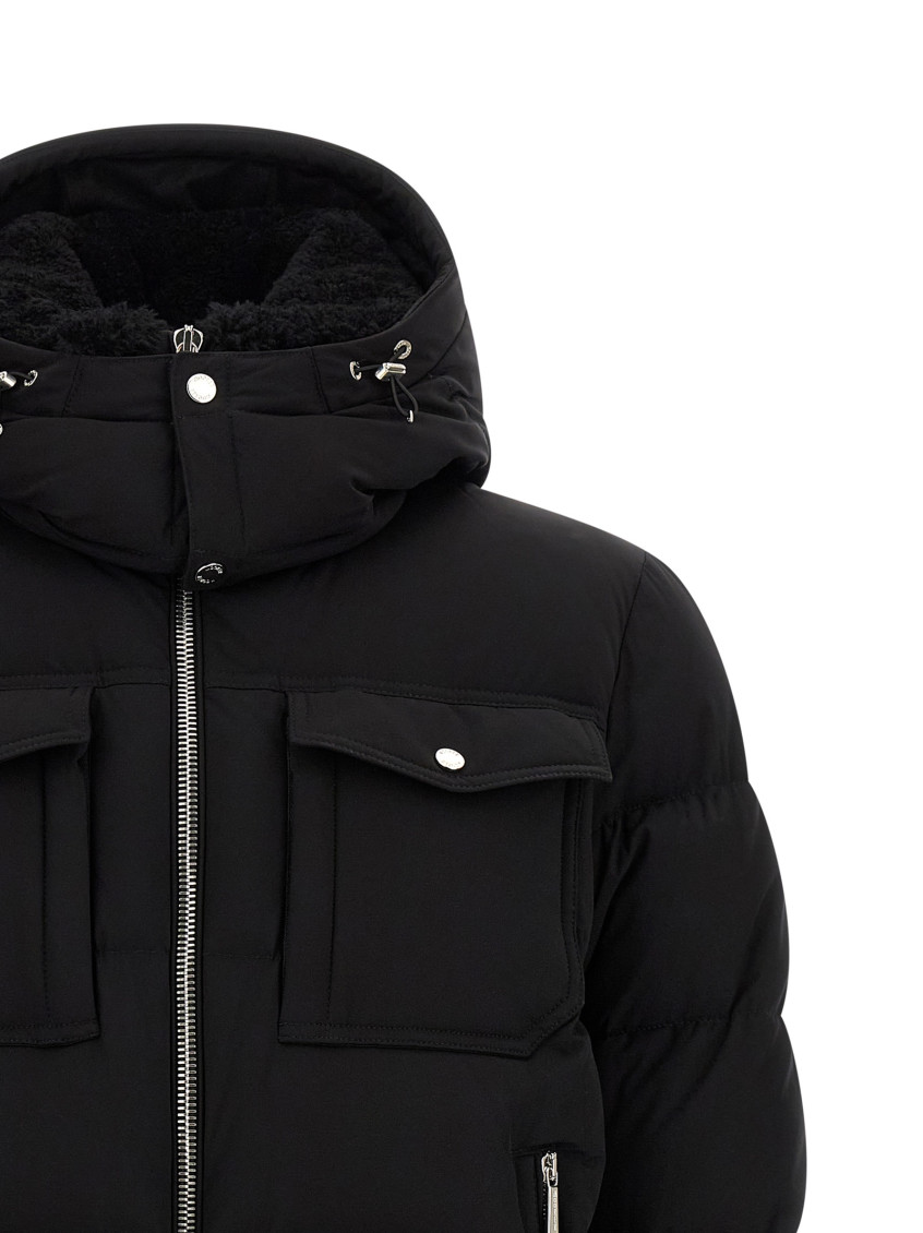 Moorer - alarick hooded bomber jacket acqua serie