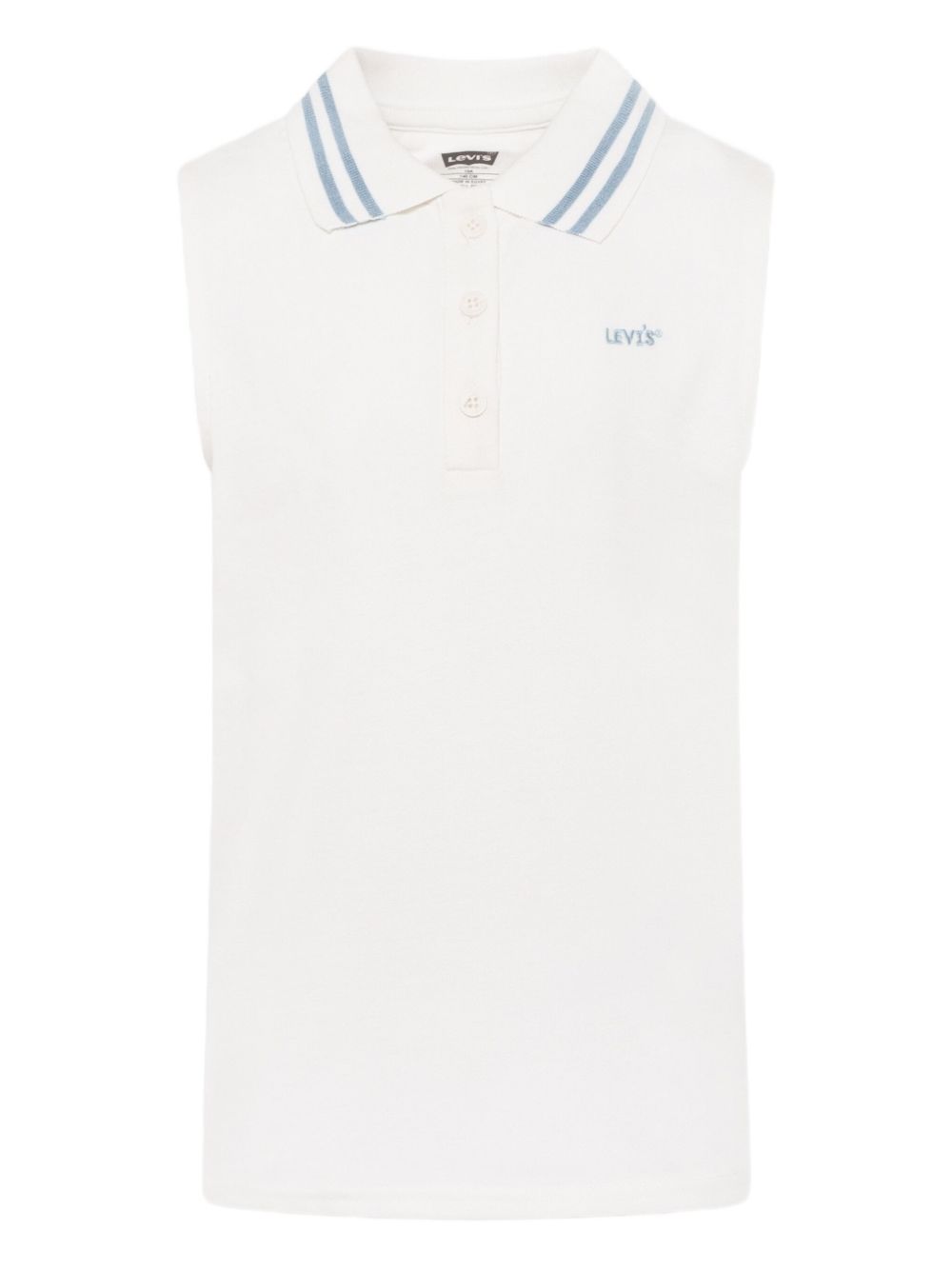 Sleeveless polo shirt - White