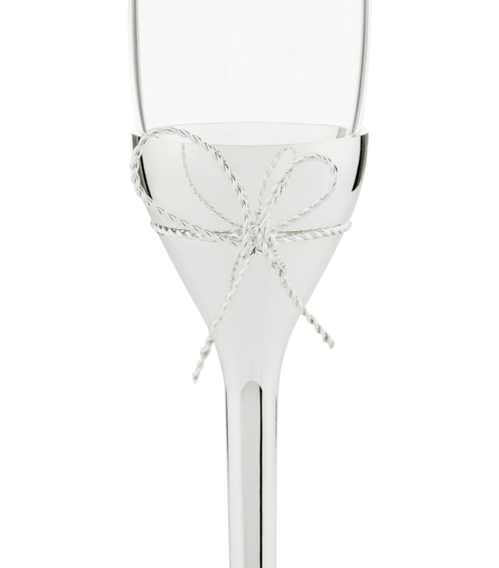 Set Of 2 Love Knots Toasting Flutes