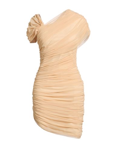 Woman Mini dress Beige Size 8 Polyamide, Elastane
