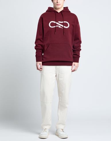 Man Sweatshirt Burgundy Size L Cotton