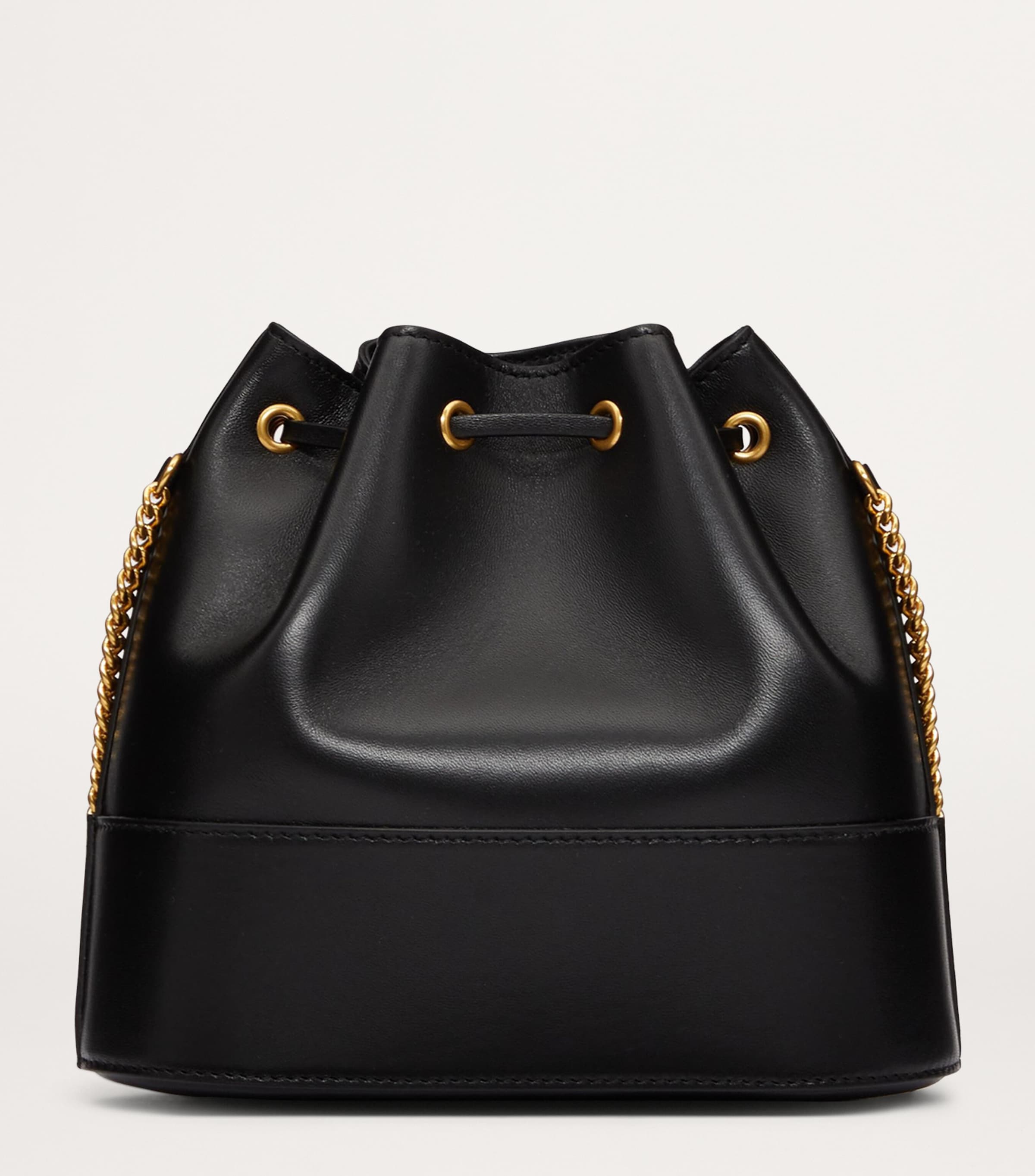 Leather VLogo Bucket Bag
