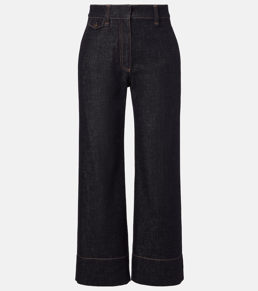 Brunello Cucinelli High-rise wide-leg jeans