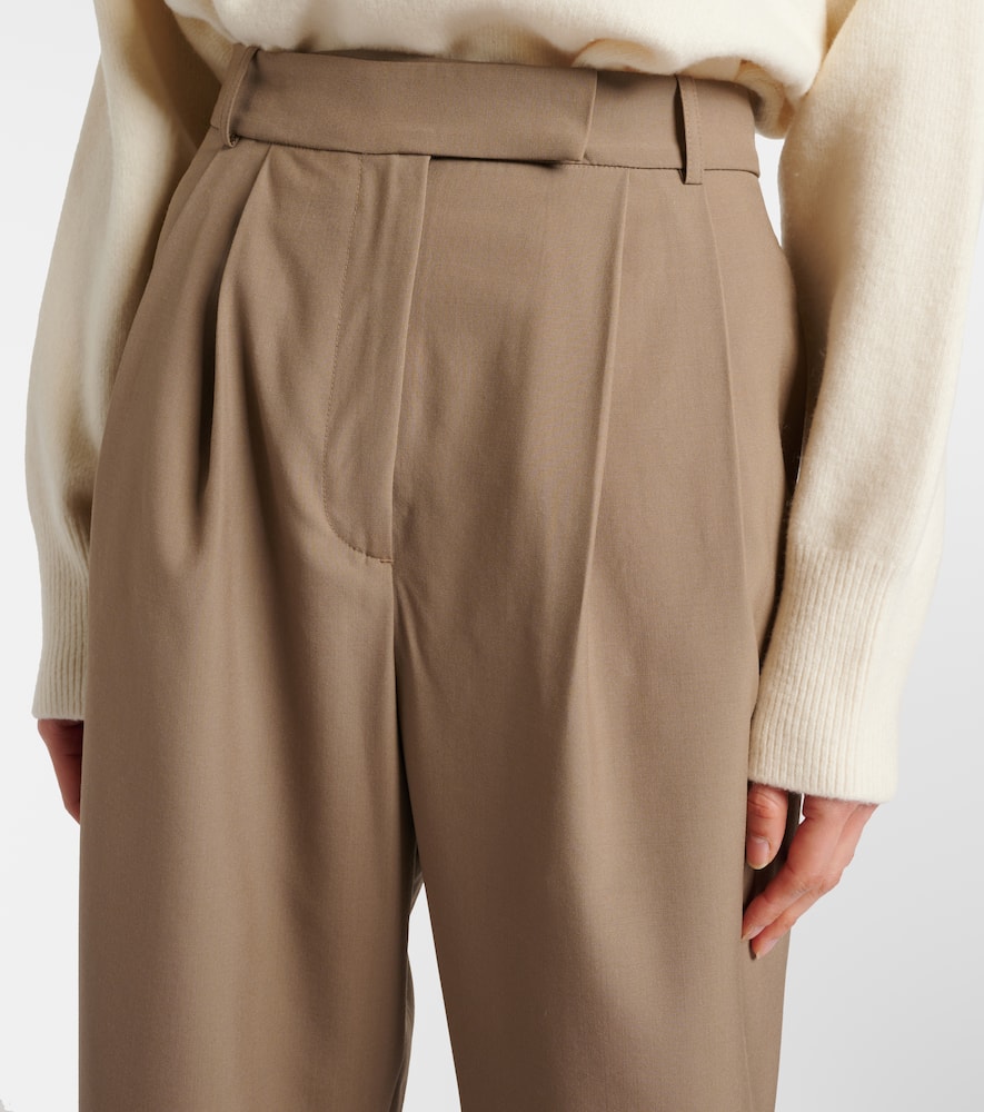 Róhe High-rise virgin wool barrel-leg pants