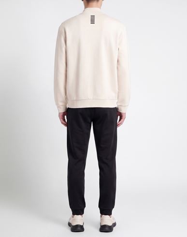 Man Sweatshirt Cream Size L Cotton, Polyester, Elastane