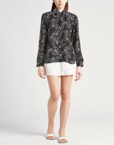 Woman Shirt Black Size 4 Silk
