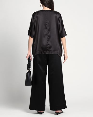 Woman Top Black Size 16 Silk, Elastane