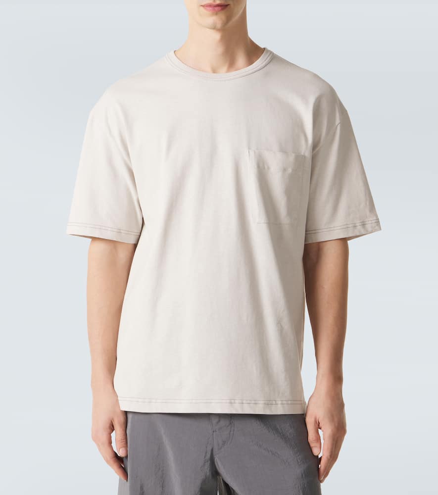 Cotton and linen T-shirt