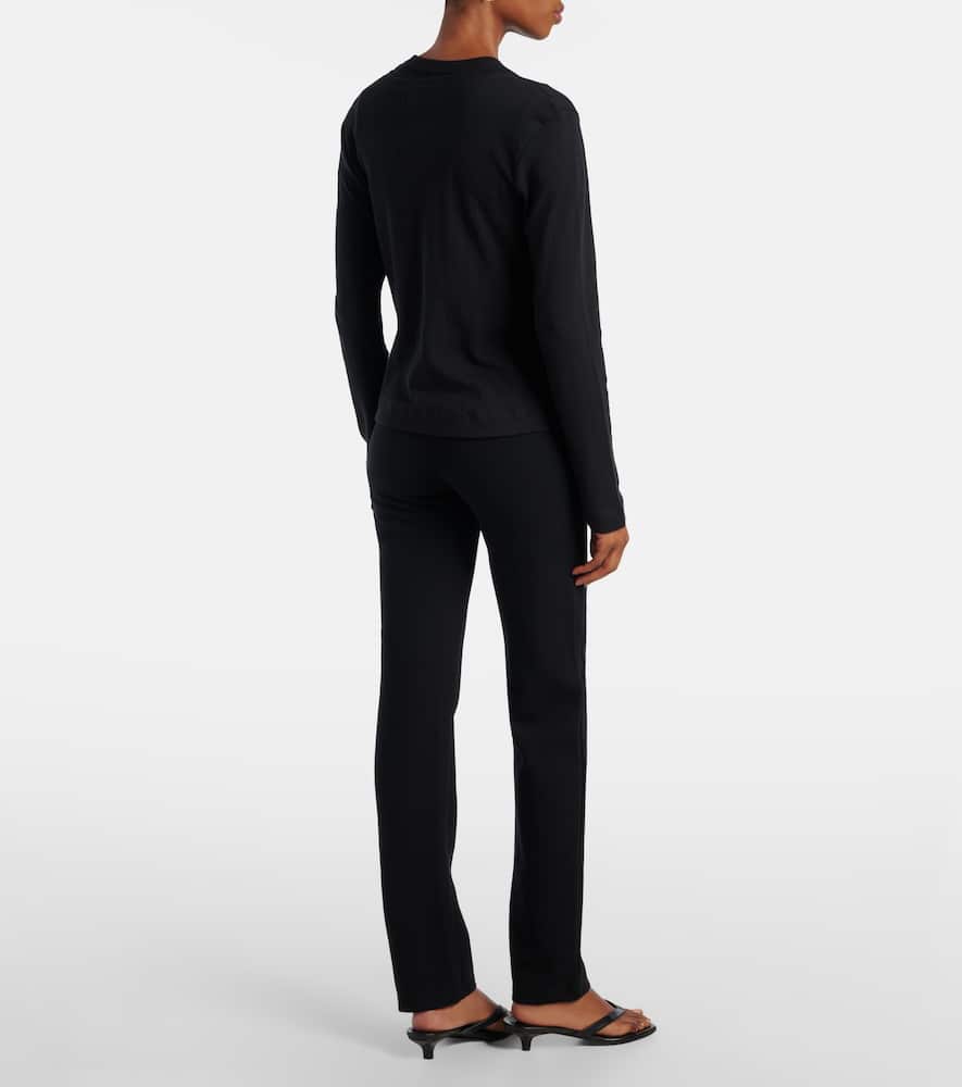 Pointelle cotton cardigan