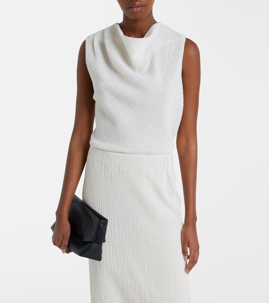 Draped knitted top