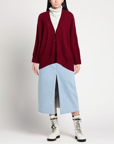 Woman Cardigan Burgundy Size L Cashmere