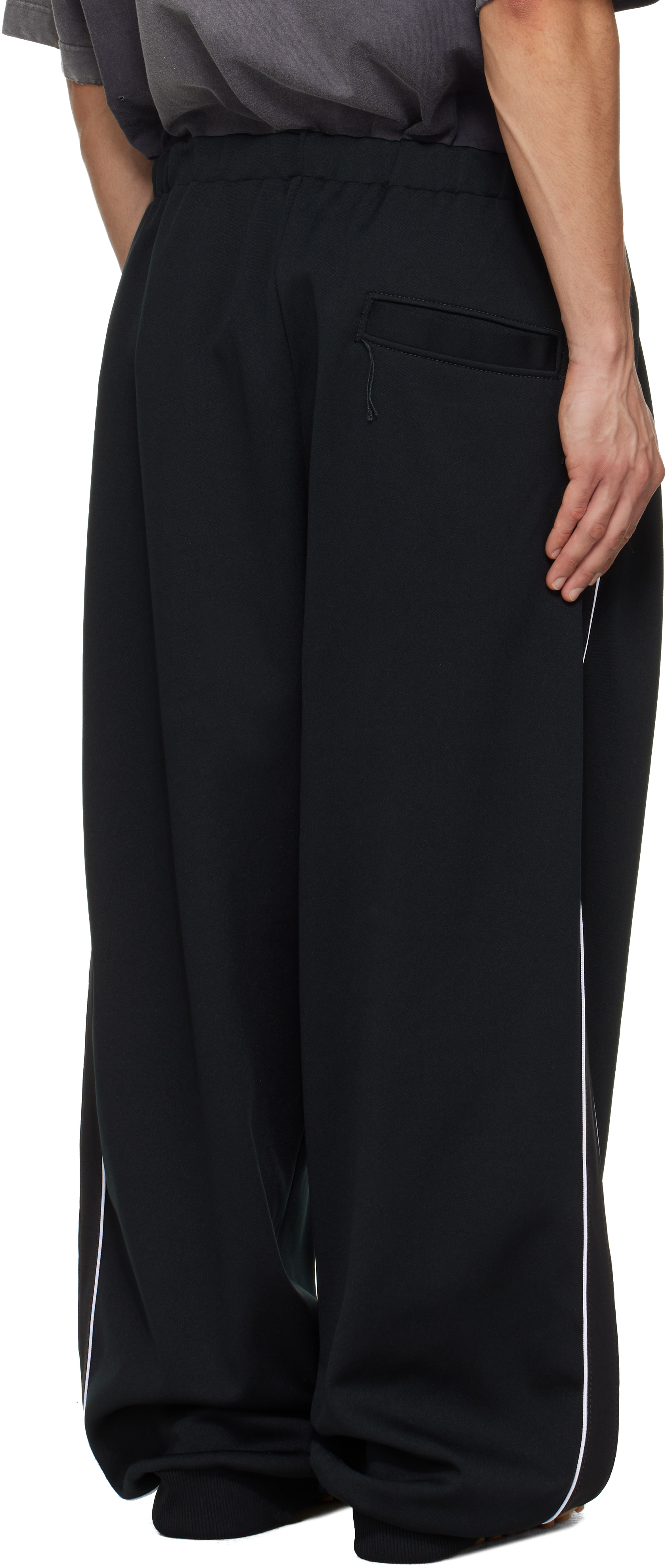 Black Amateur Sewn Like Track Pants
