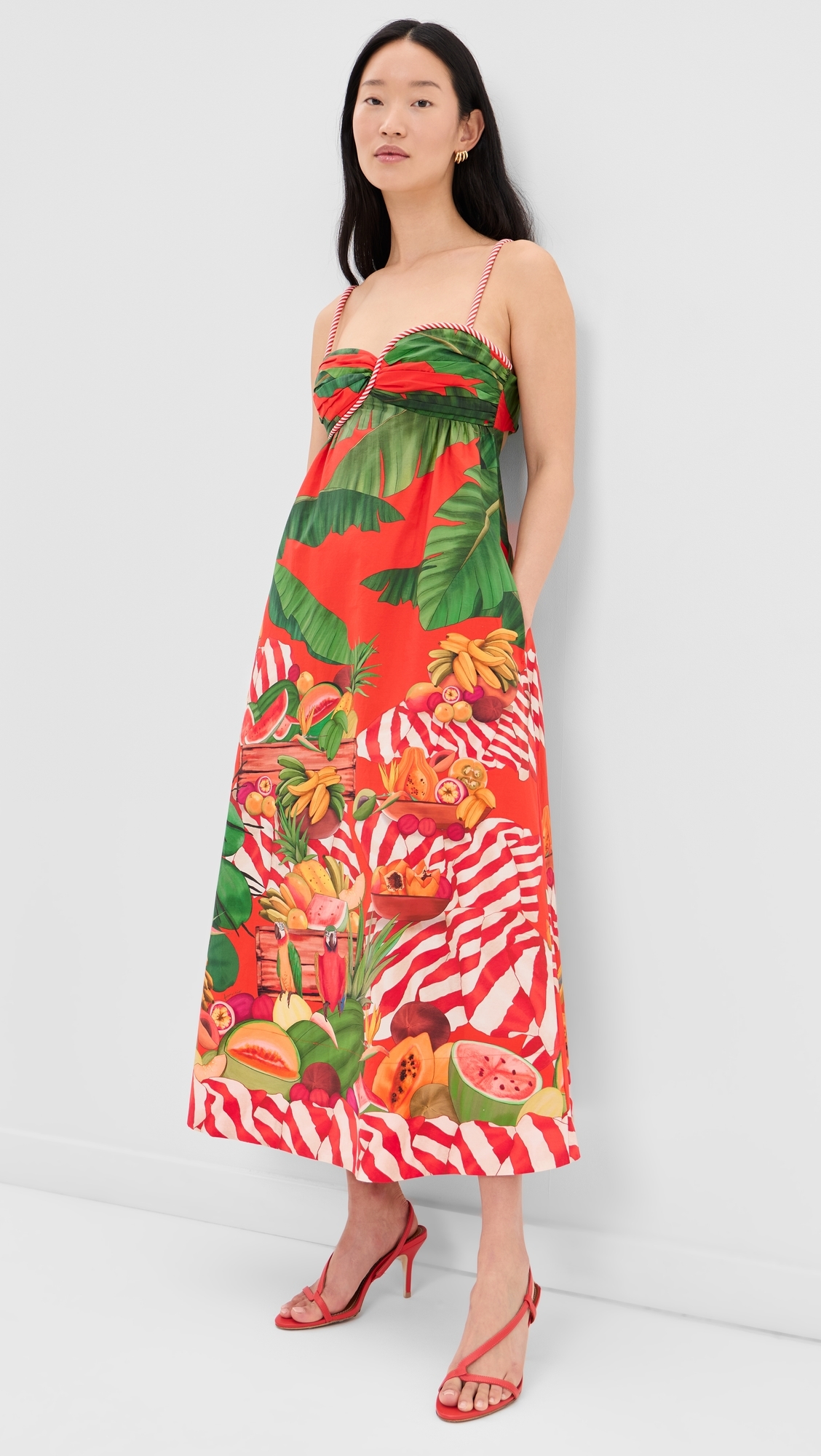 Fruit Trolley Maxi Dress Fruit Trolley Red
