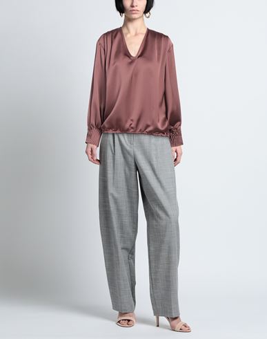 Woman Top Chocolate brown Size 2 Polyester