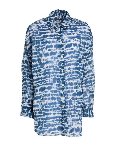 Woman Shirt Blue Size S Cotton