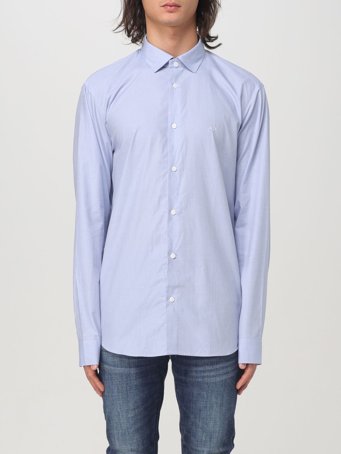 Shirt Men color Gnawed Blue