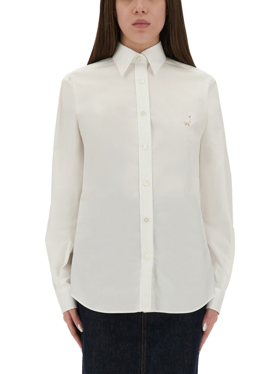 Shirt With "Goose" Embroidery