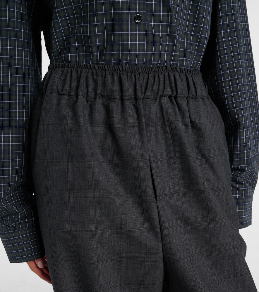 Baxter plaid wide-leg pants