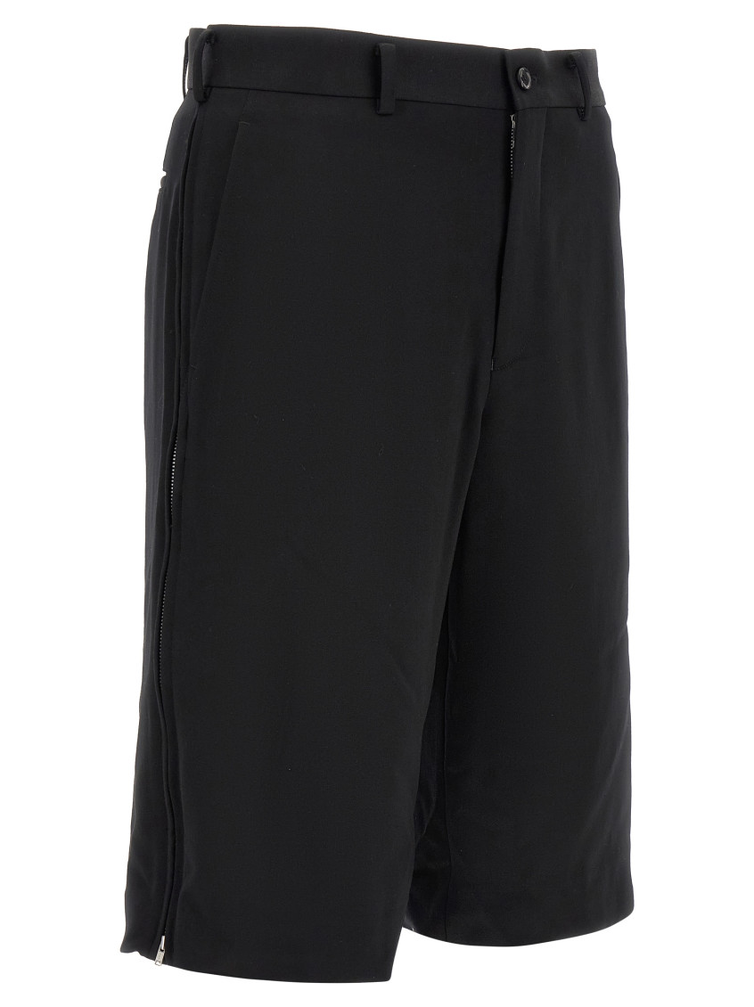 Black Zip Bermuda Shorts
