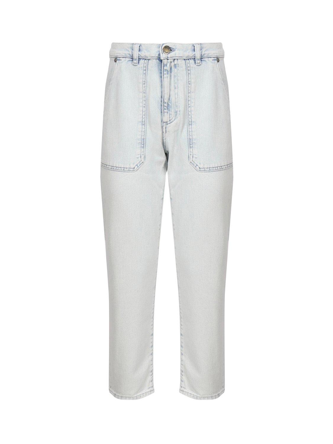 Mid-rise straight-leg jeans - Blue
