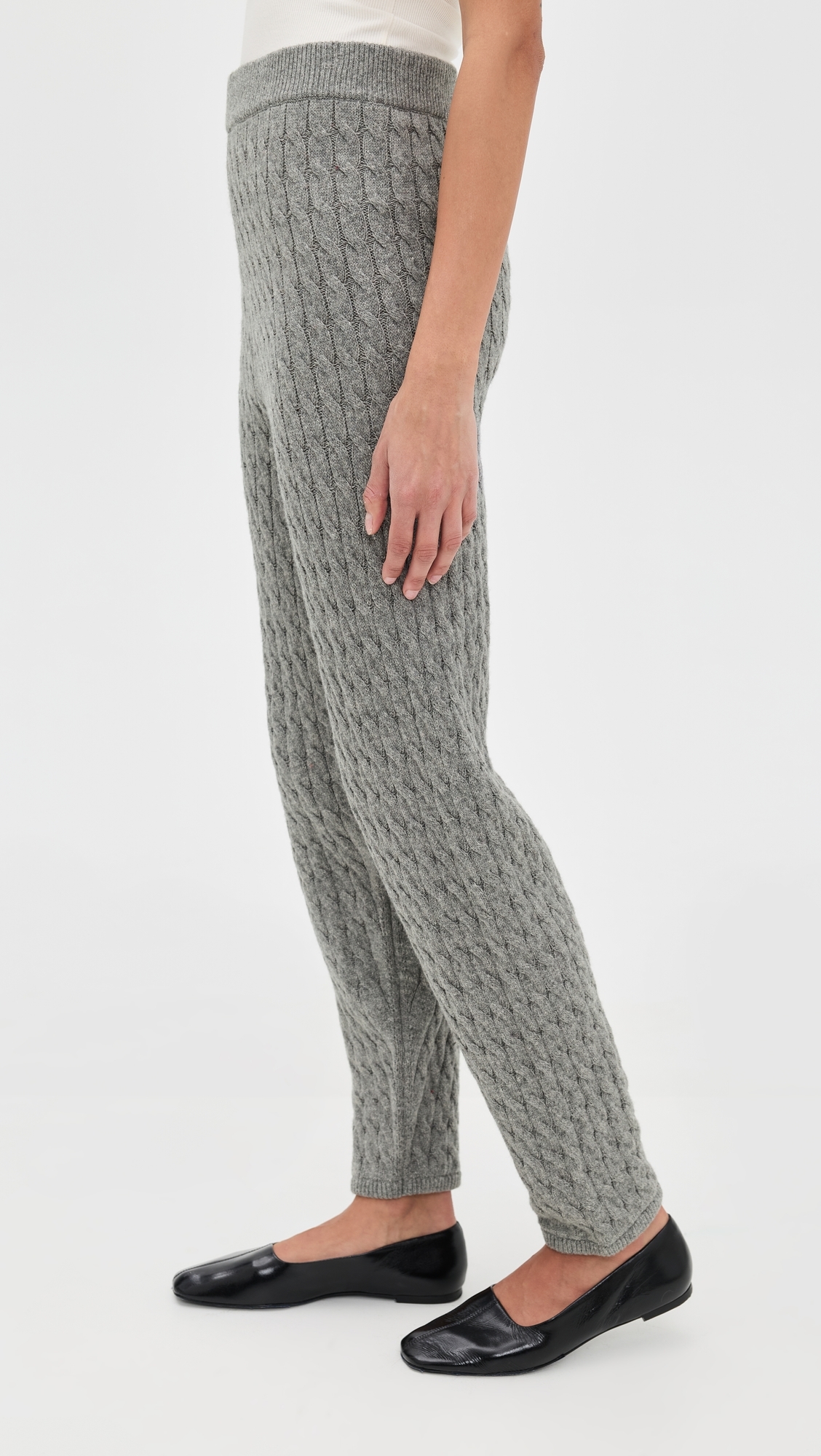 Cable Knit Joggers Crimson