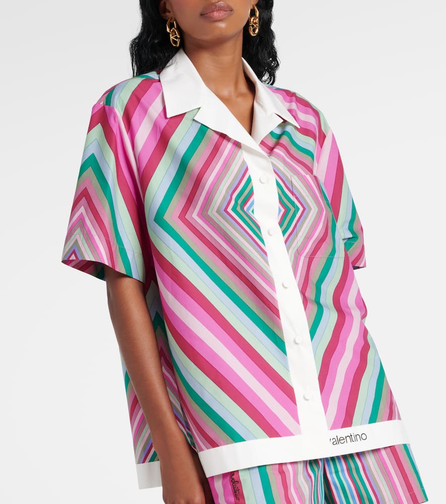 Printed cotton poplin shirt