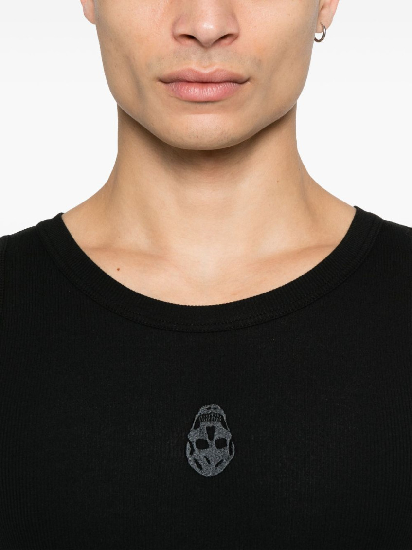 Alexander Mcqueen Men's Skull Tank Top in Black | Size Large | 815098QXAA91000