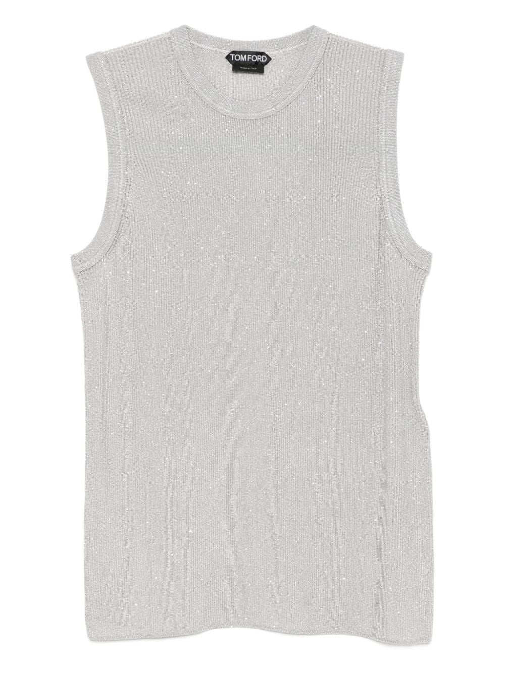 Sequined Tank Top — grey