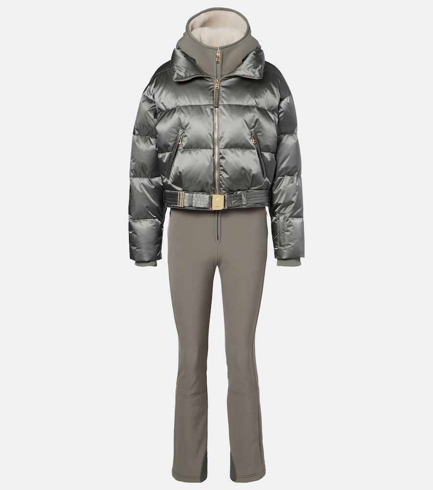 Cropped down ski jacket