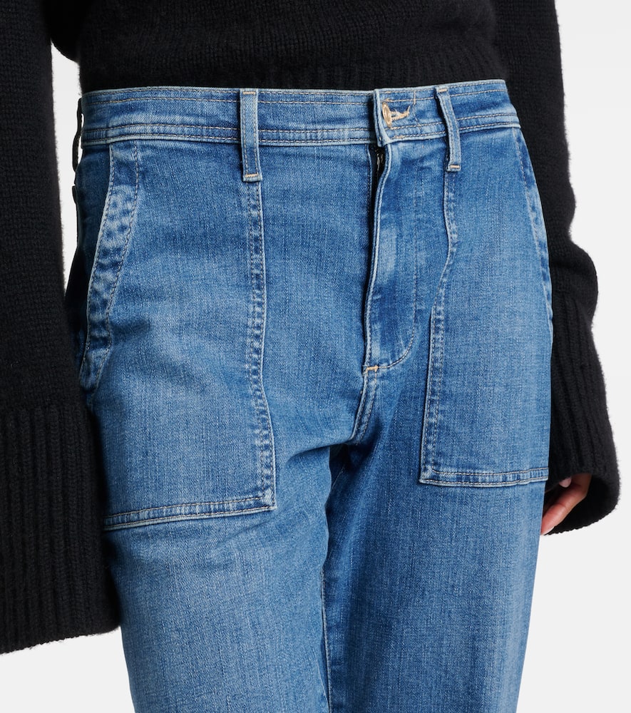 High-rise straight jeans