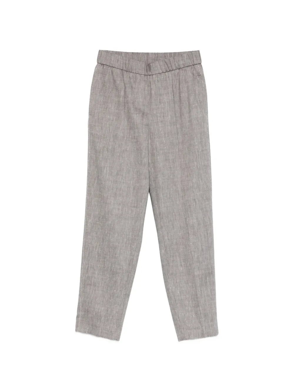 Linen-Wool Blend Trousers — grey