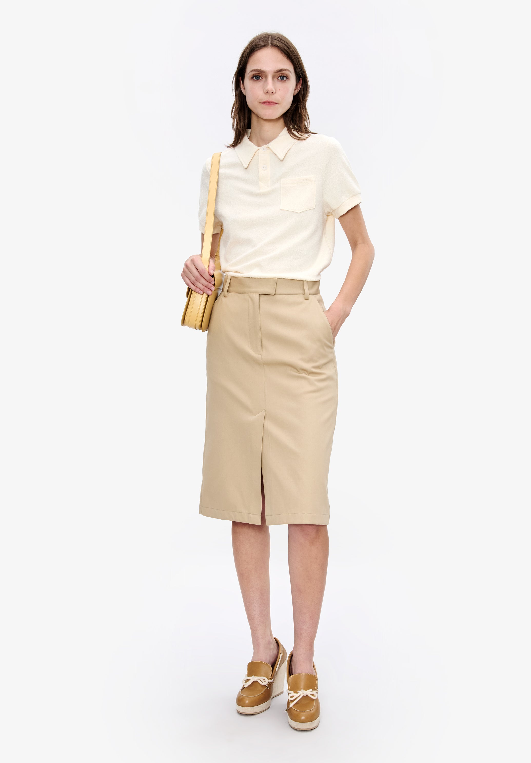 A. P.C. Women's Ella polo shirt Size: Extra Small in Ecru