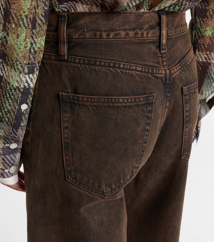 Collegiate high-rise wide-leg jeans