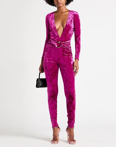 Woman Jumpsuit Magenta Size S Polyester, Elastane