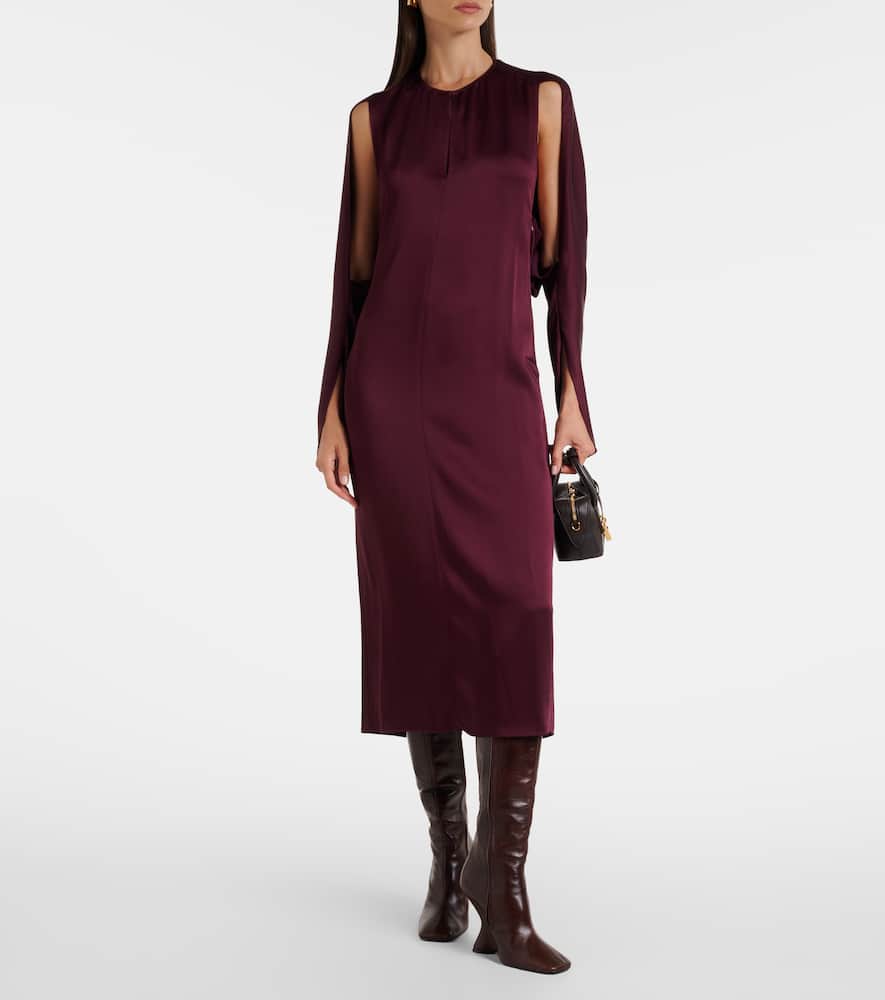 Cutout satin gown