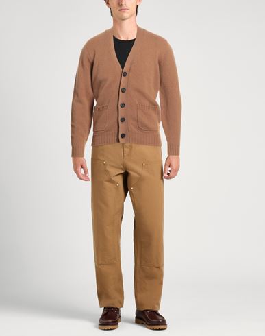Drumohr Man Cardigan Camel Size 44 Lambswool