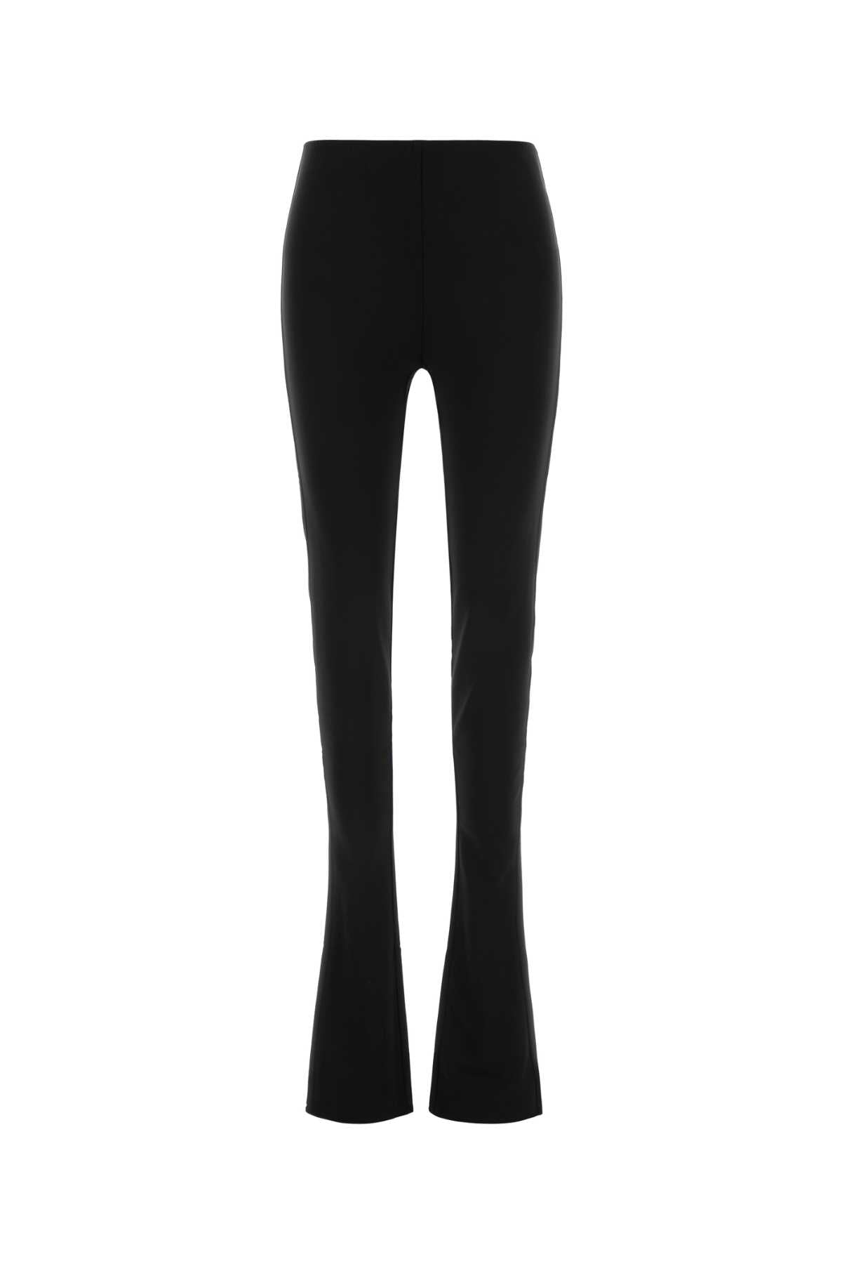 Crepe Flared Trouser — Black