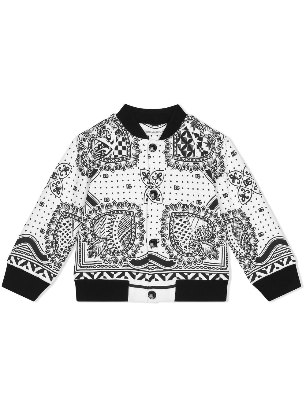 Bandana-print bomber jacket - White