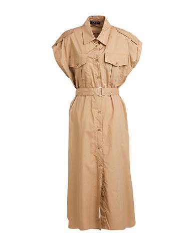 Woman Midi dress Camel Size 6 Cotton