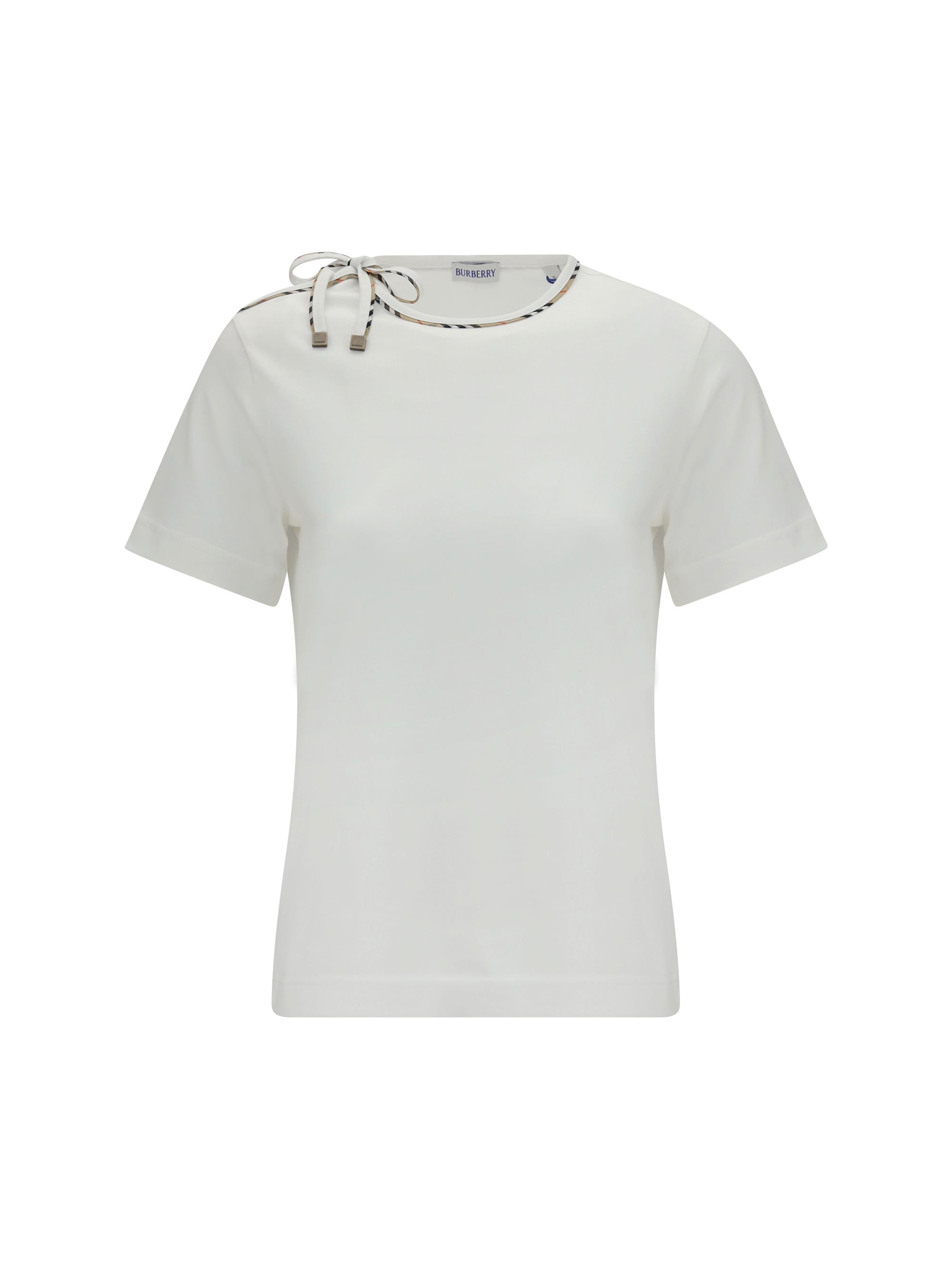 Lace-Detail Cotton T-Shirt — White