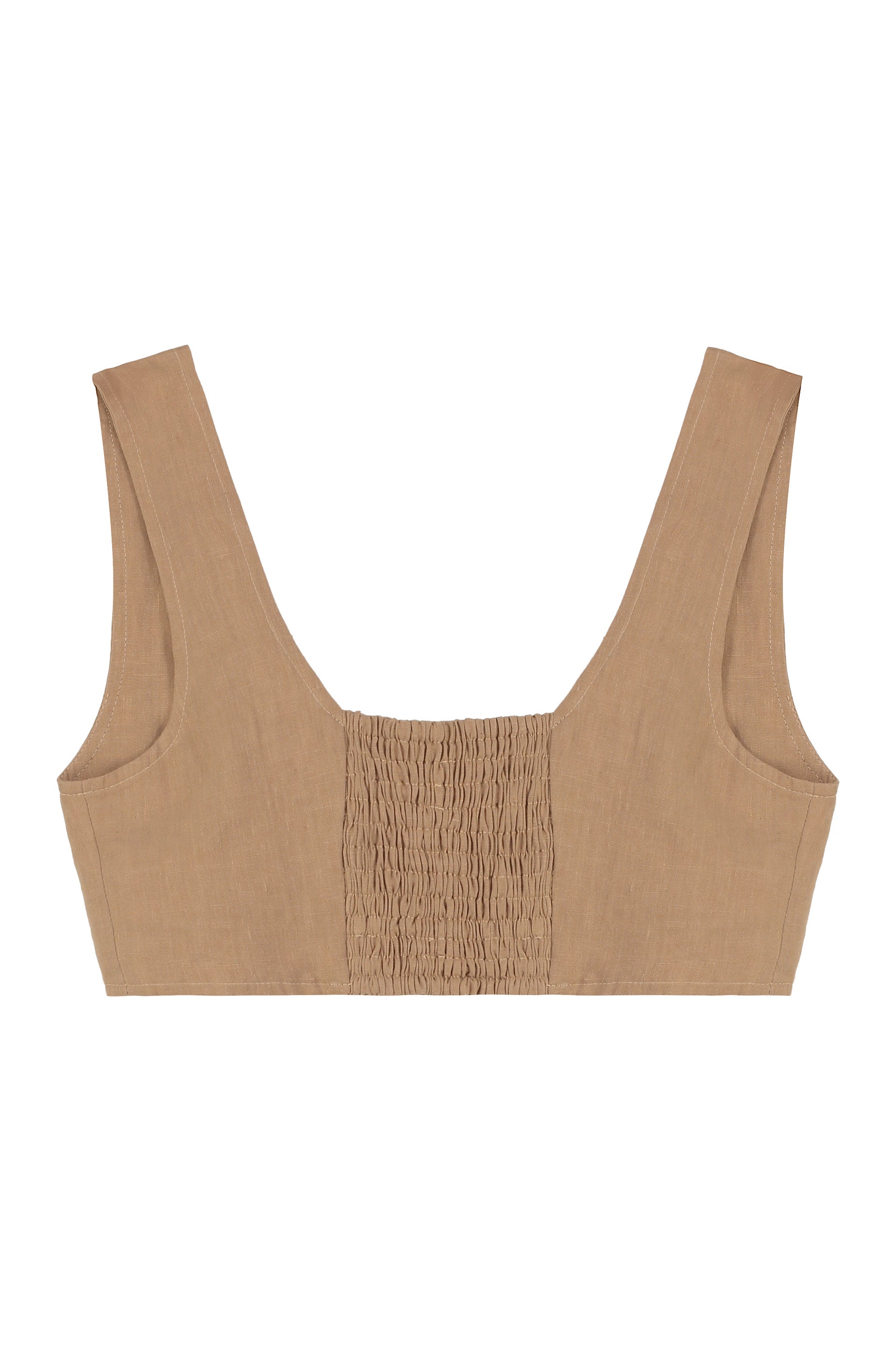 Leinen Cropped Mini Tank Top