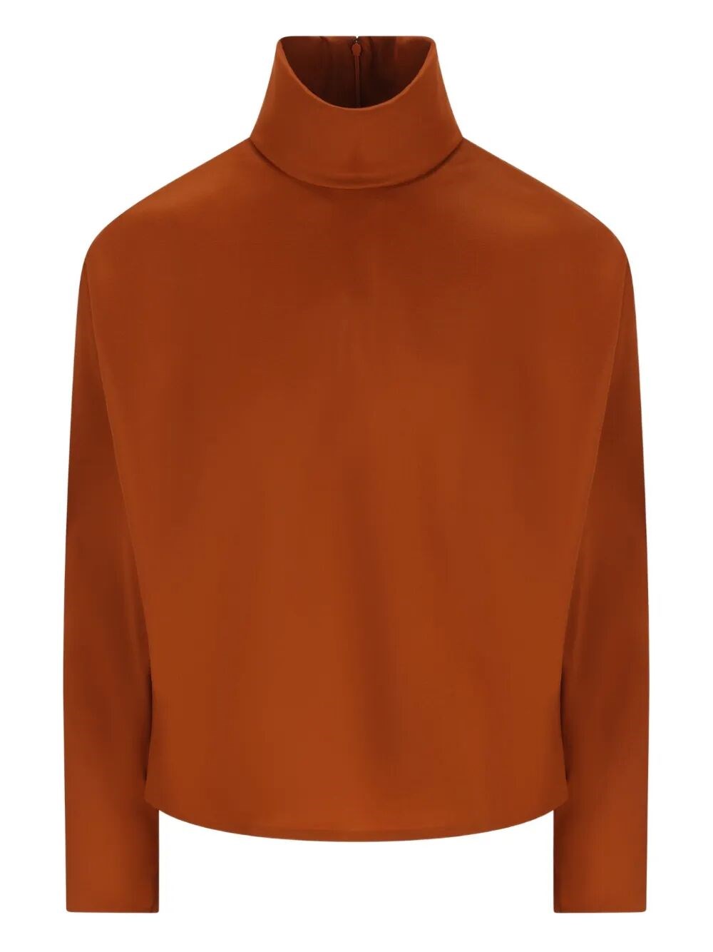 High-Neck Satin Top