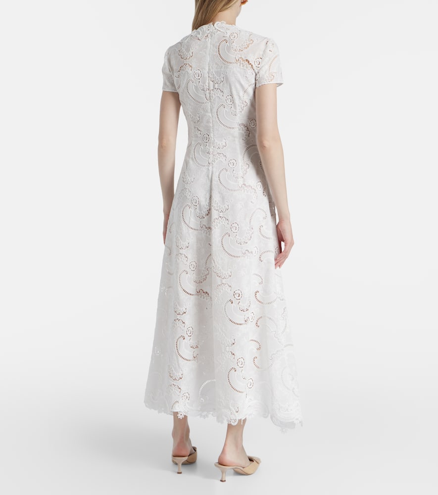 Guipure lace midi dress
