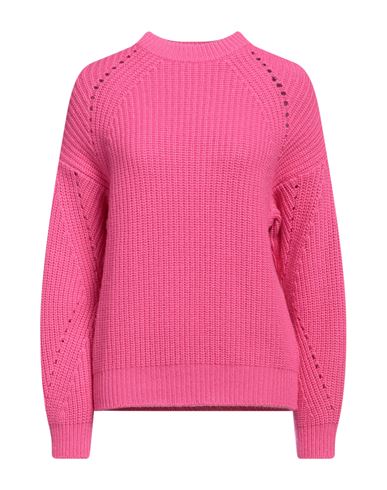 N. o.w. Andrea Rosati Cashmere Woman Sweater Fuchsia Size S Cashmere, Viscose, Wool, Polyamide