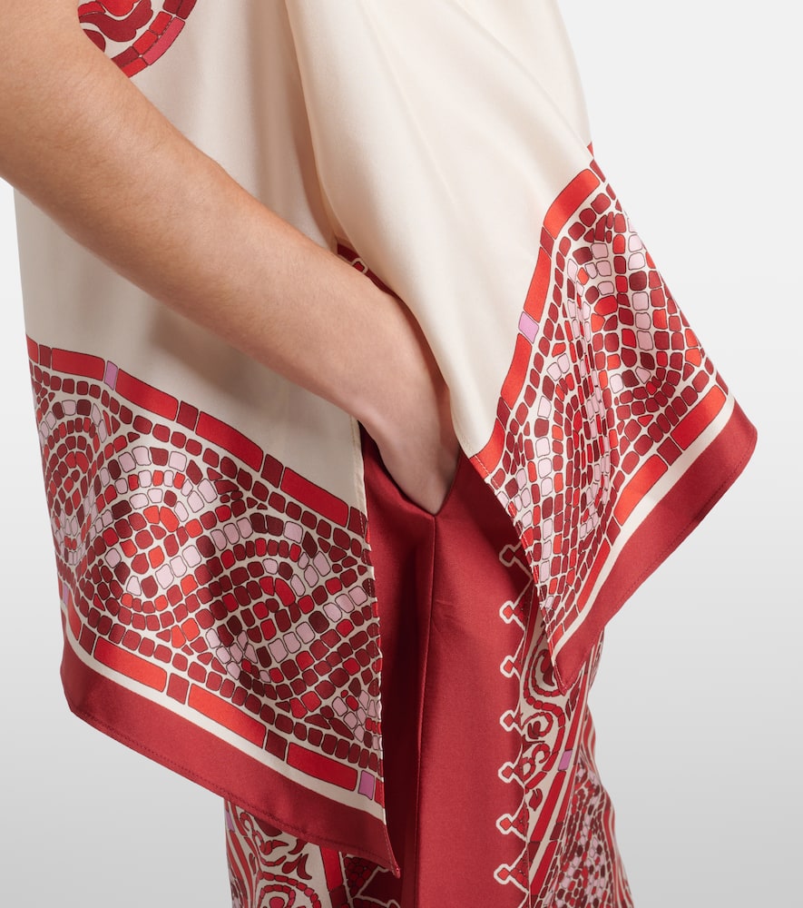 San Carlo printed silk twill top