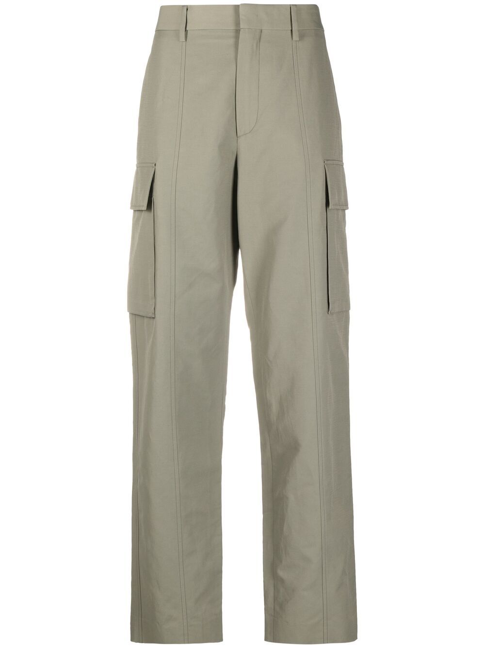 Straight-leg cargo trousers - Green