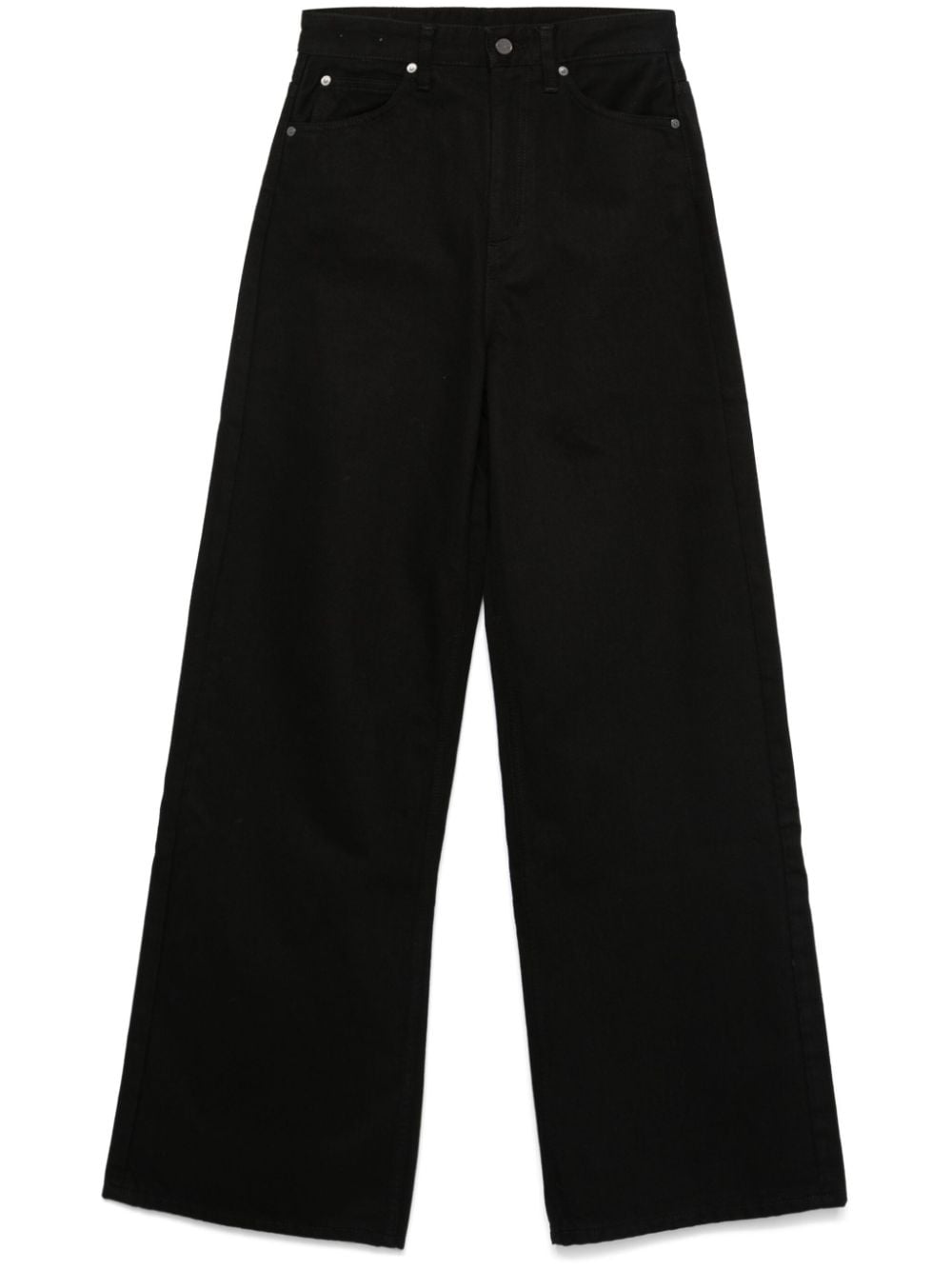 High-rise wide-leg jeans - Black