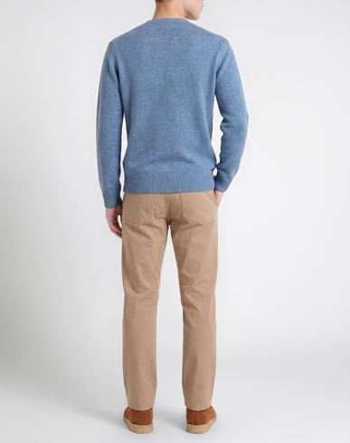 Man Sweater Slate blue Size M Lambswool